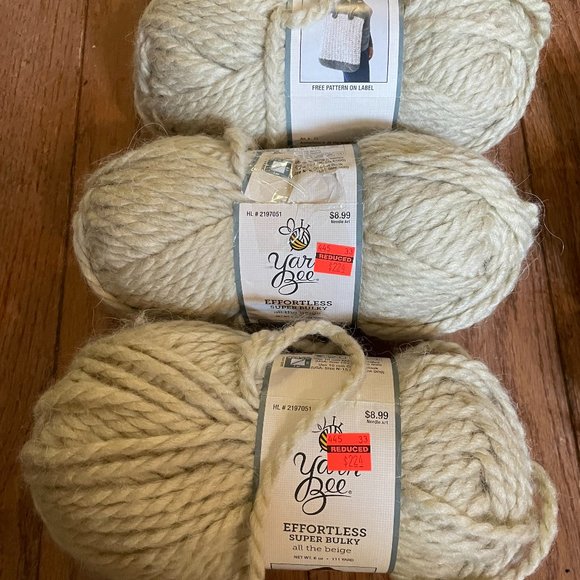 Yarn Bee Office 3 Skeins Yarn Bee Effortless Super Bulky Alpaca
